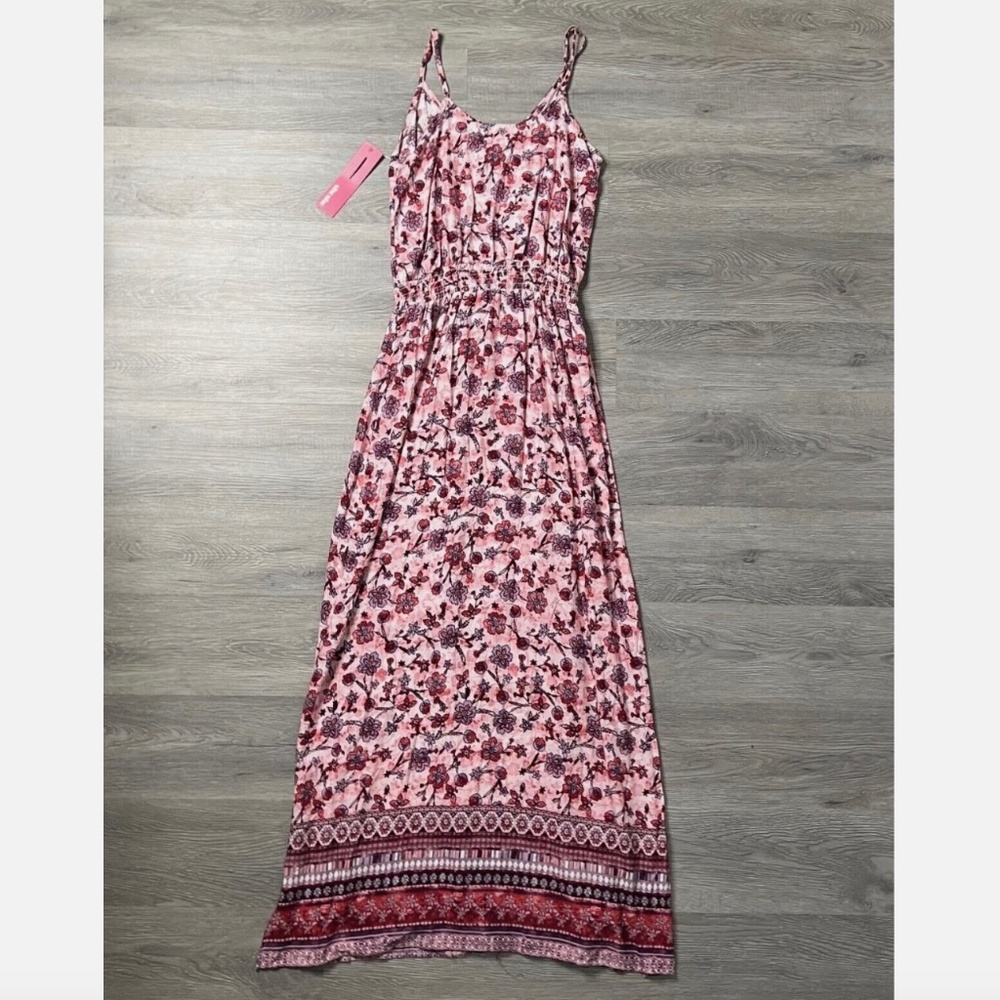 ShoSho Long / Maxi Dress - Floral Pattern (Pink / Purple) - Size Small - Picture 3 of 12